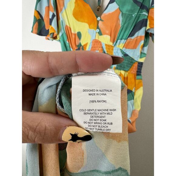 Abel the Label Anthropologie Bohemian Milkmaid Farm Rio Style Maxi Dress XS - Picture 9 of 10